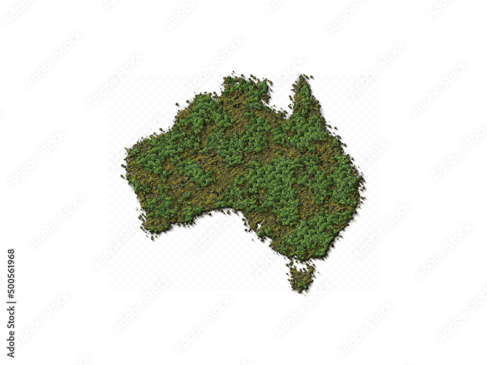 3D rendering green forest map of Australia, Australia map on white background, Save nature, environment, earth. all nations to work together to tackle climate change, Environment day Concept 3D rendering green forest map of Australia, Australia map on white background, Save nature, environment, earth. all nations to work together to tackle climate change, Environment day Concept