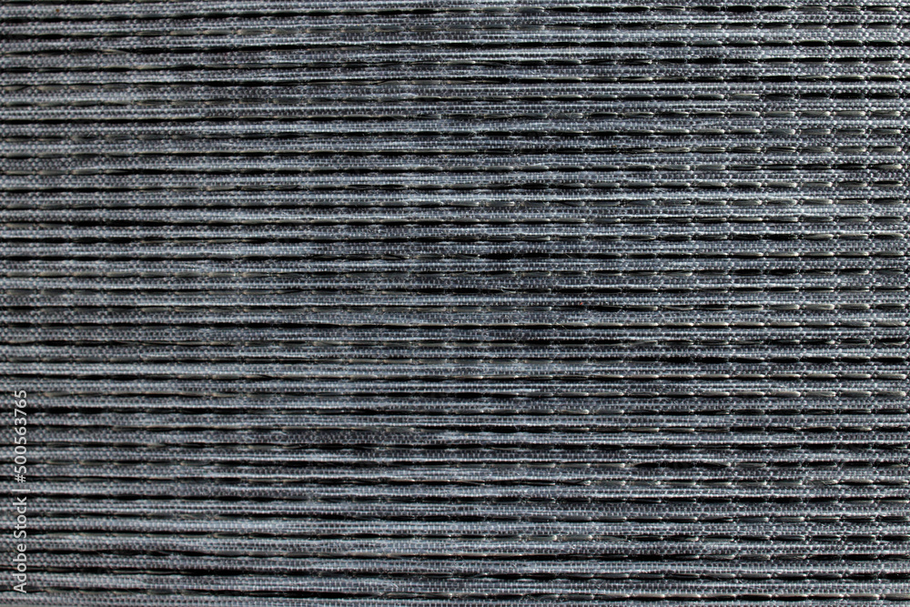 Sunscreen fabric for gray blinds. Gray fabric texture for background