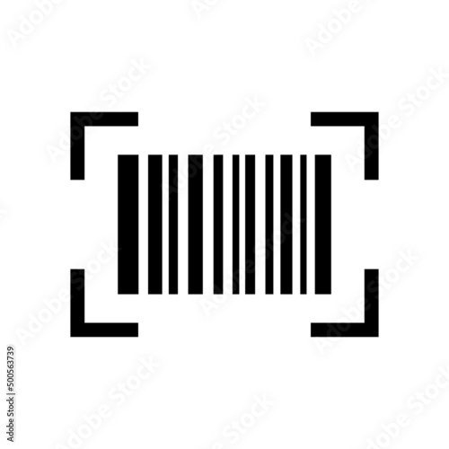 Scanning barcode icon photo