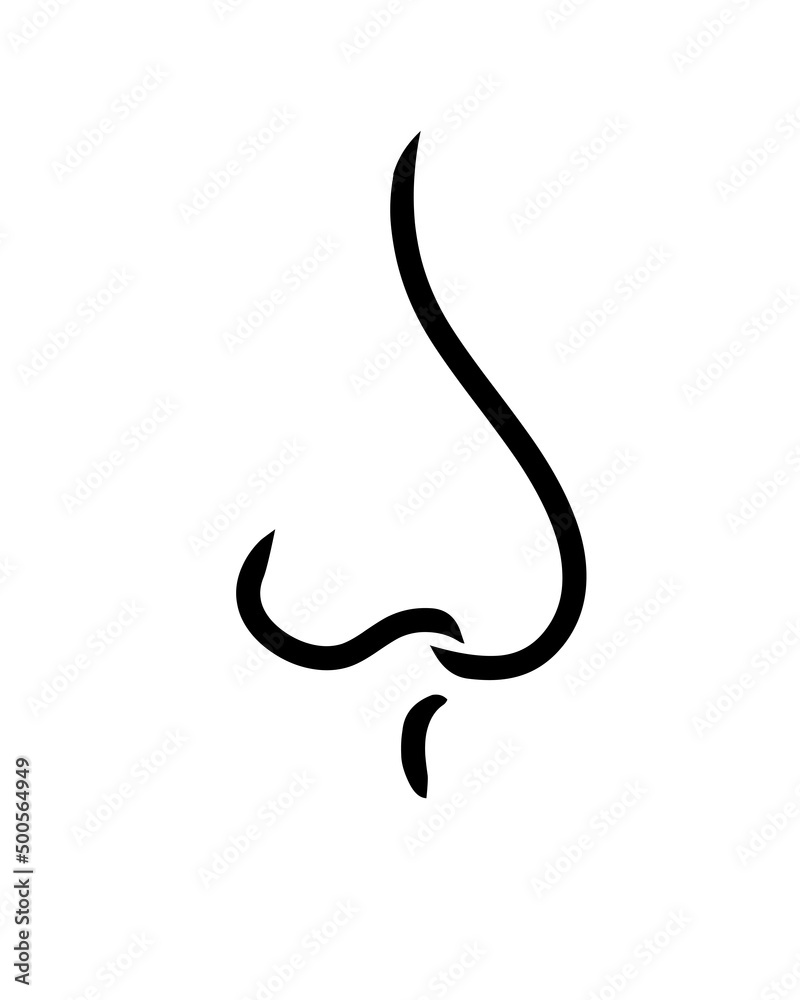 Human nose line icon Human nose line icon