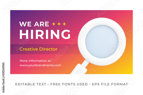 We are hiring headhunting banner template
