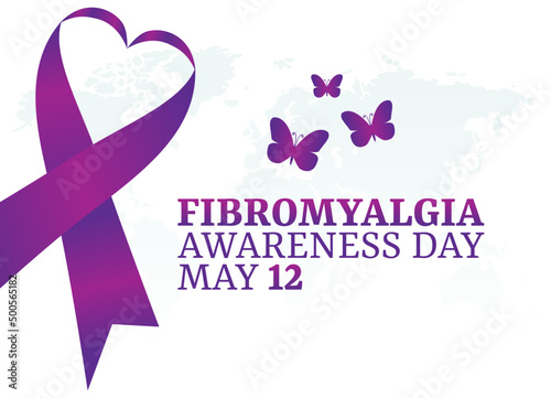 vector graphic of fibromyalgia awareness day good for fibromyalgia awareness day celebration. flat design. flyer design.flat illustration.