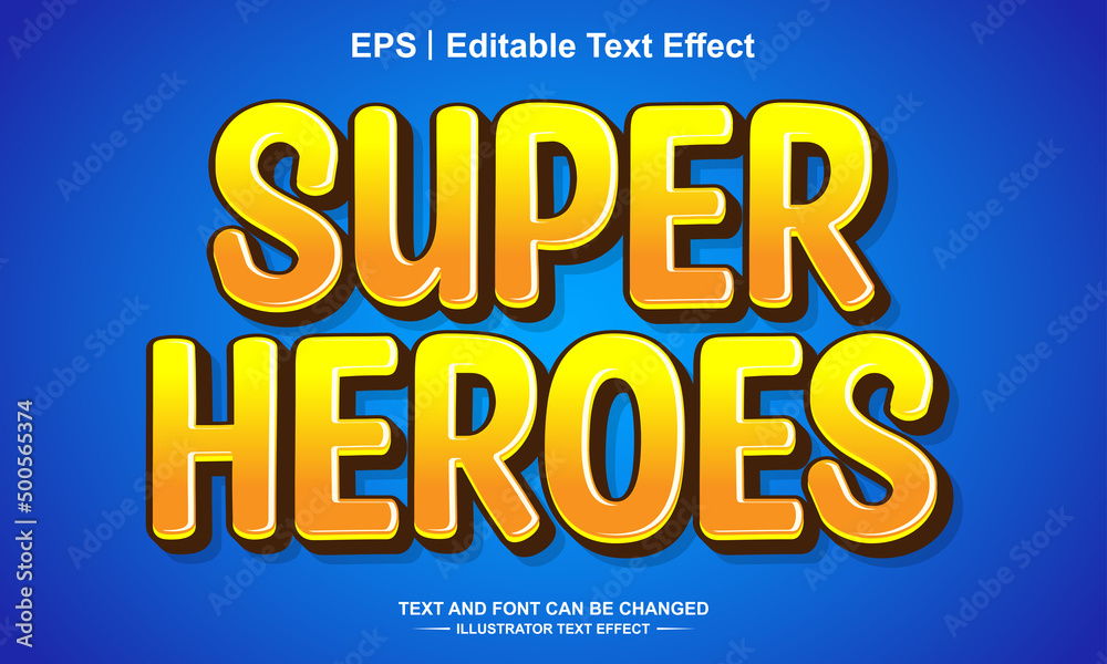 Super heroes editable text effect Super heroes editable text effect