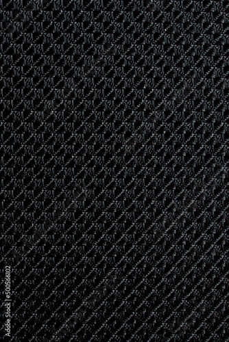 Wallpaper Mural Close up of black synthetic textured fabric with a rhombus pattern used to make blinds. Template design or polyester material abstract background. Torontodigital.ca