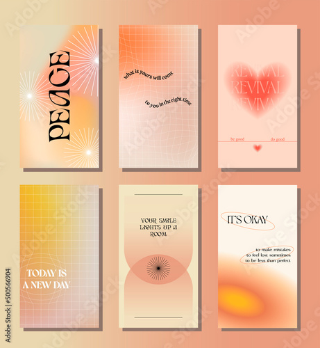 Design backgrounds for social media banner.Set of instagram stories frame templates.Vector cover. Mockup for personal blog or shop.Layout for promotion.Endless square puzzle.	