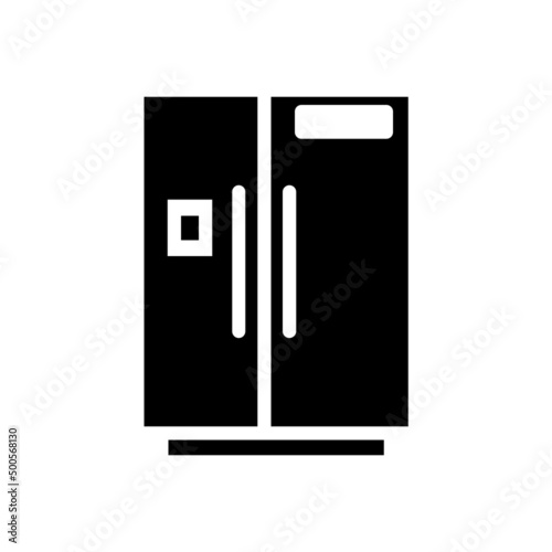 refrigerator new icon simple vector