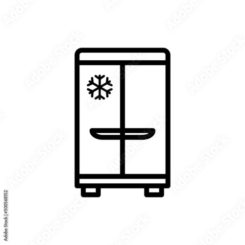 refrigerator new icon simple vector