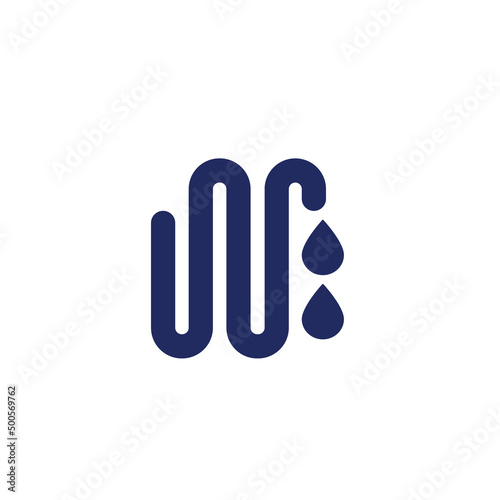 underfloor heating with water icon