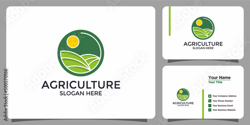 minimalist agriculture logo design template