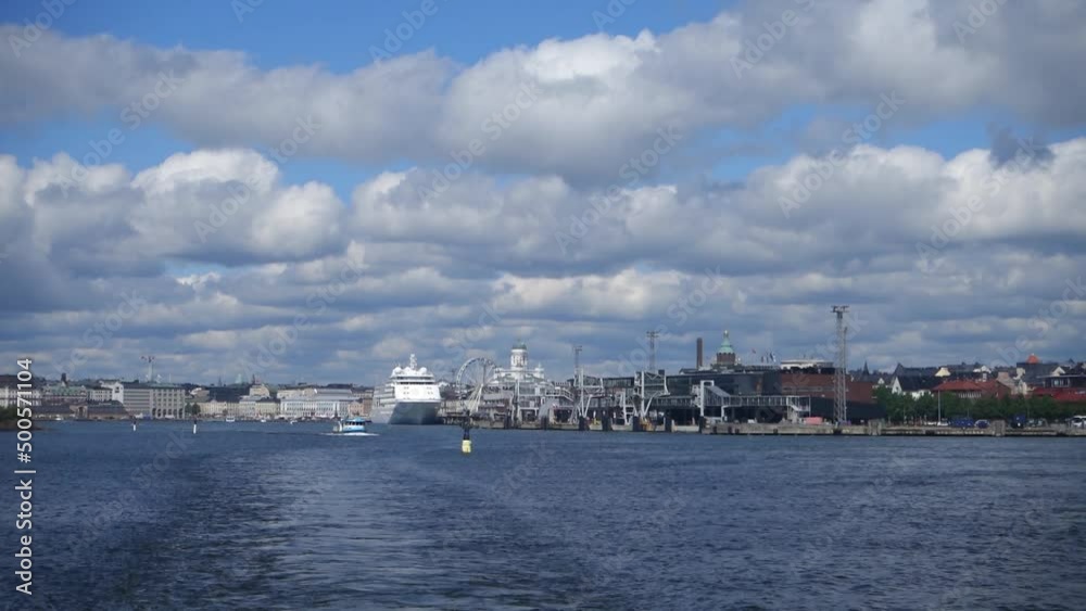 On board a ferry arriving at Suomenlinna On board a ferry arriving at Suomenlinna