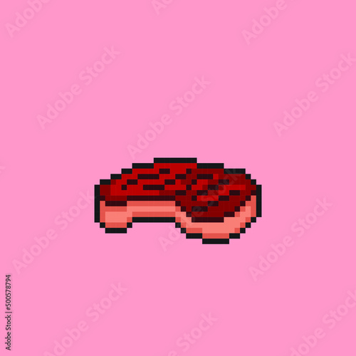 meat in pixel art style