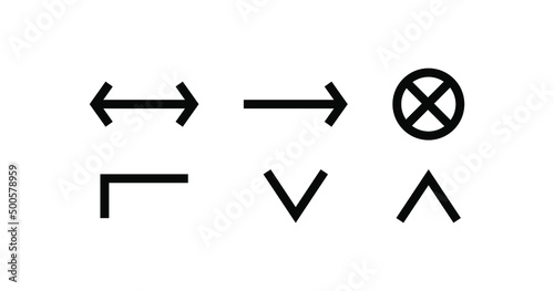 Set of logical operators symbols. Set of logical operators icons
