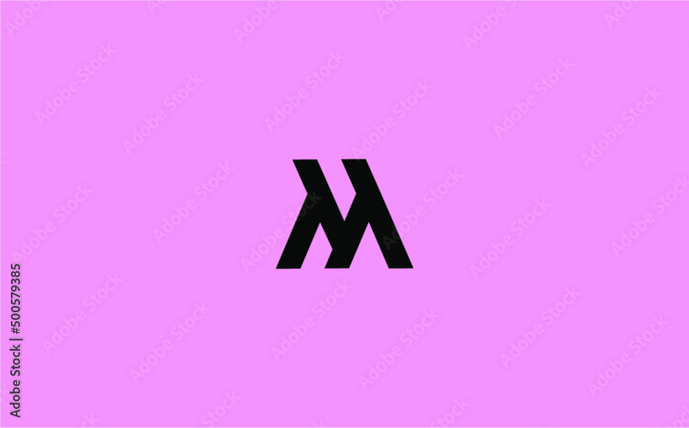 Obraz premium pink logo letter M