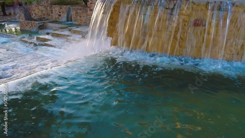 The Hemisfair Park Waterfall, San Antonio, Texas, USA photo