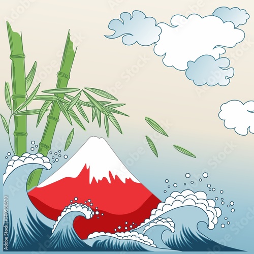 Japan style illustration