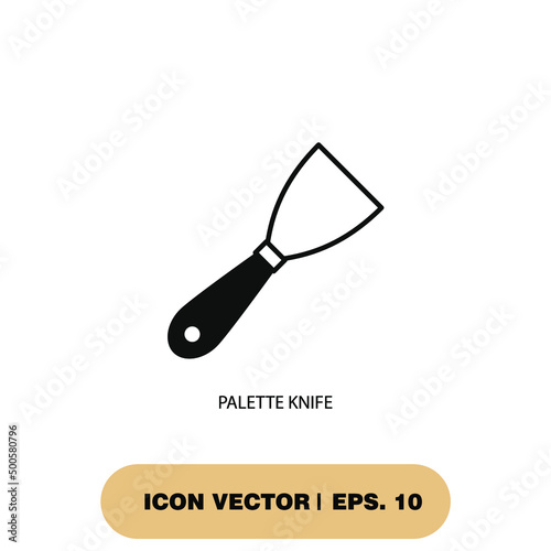 palette knife icons  symbol vector elements for infographic web