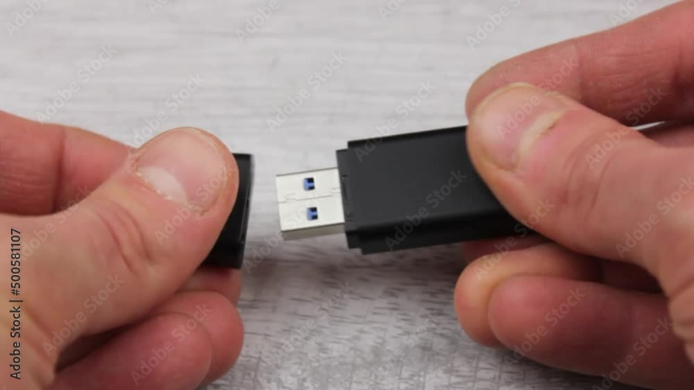 Flash drive close-up. USB flash drive on the table. Flash drive close-up. USB flash drive on the table.