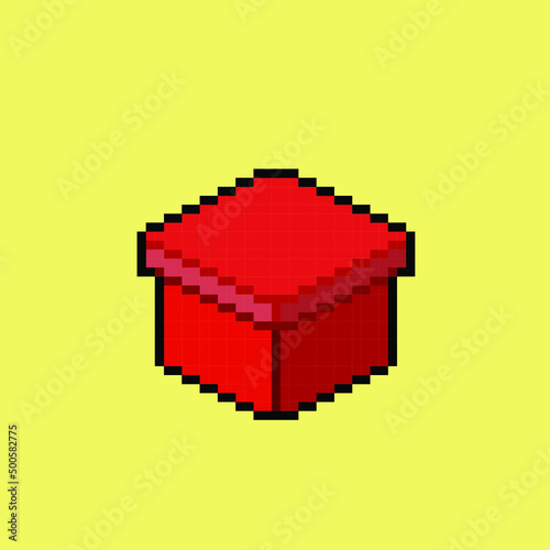 red box in pixel art style