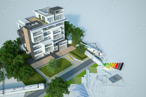 Sustainable building mock up