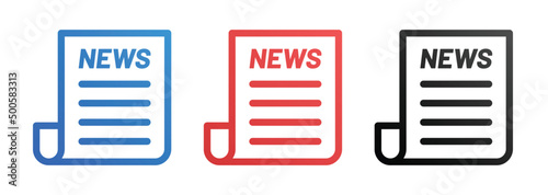 News headline vector on newspaper icon in graphic design.