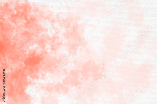 Red watercolor stains on white paper paint abstract texture background.