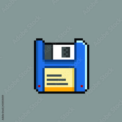 floppy disk in pixel art style