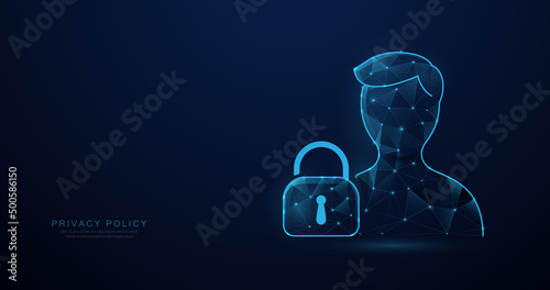 User login 3d icon. Personal internet privacy protection. App security