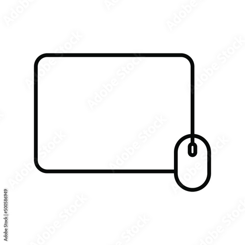 Mouse pad isolated icon design template