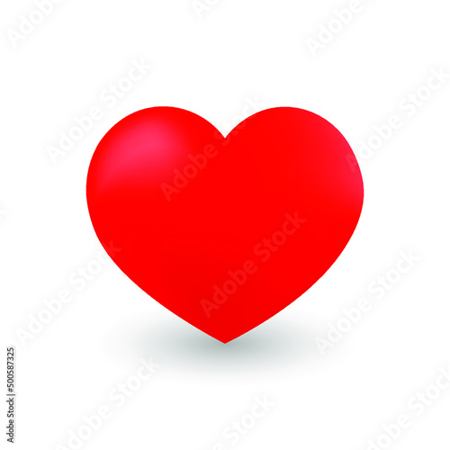 realist heart 3d stylized vector template