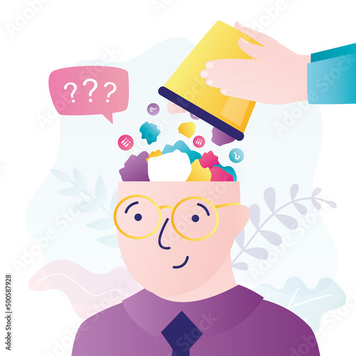 Journalists litter people brains with fake news. Manipulation of citizens through mass media