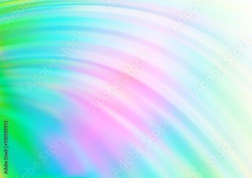 Light Multicolor  Rainbow vector pattern with curved circles.