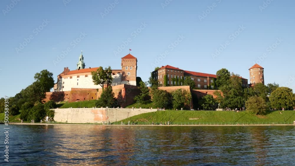 Wawel Hill Kraków with the famous Royal Castle. Located on the bank of the Vistula River (Wisła) in the Old Town district. UNESCO World Heritage Site in Krakow, Poland. Wawel Hill Kraków with the famous Royal Castle. Located on the bank of the Vistula River (Wisła) in the Old Town district. UNESCO World Heritage Site in Krakow, Poland.