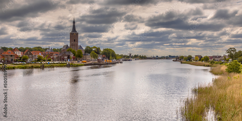 City of Hasselt on the river IJssel
