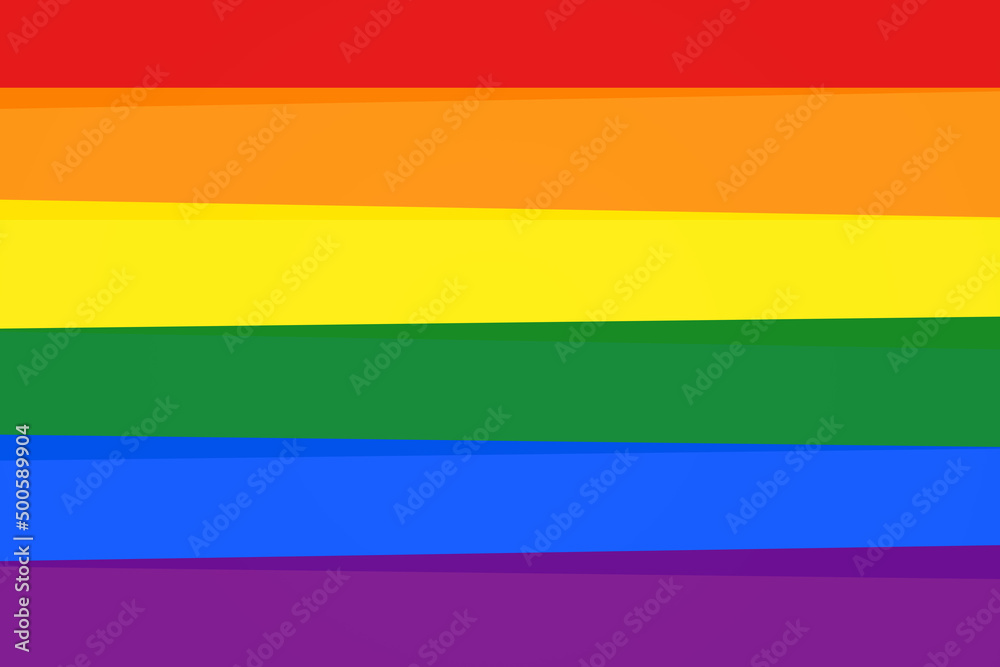 Gay Pride Month in June. LGBTQ multicolored rainbow flag. Original color symbol of gay pride concept design background, illustration banner