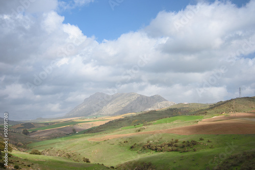 View of a very beautiful valley of Abdalajis, Andalusia, Spain