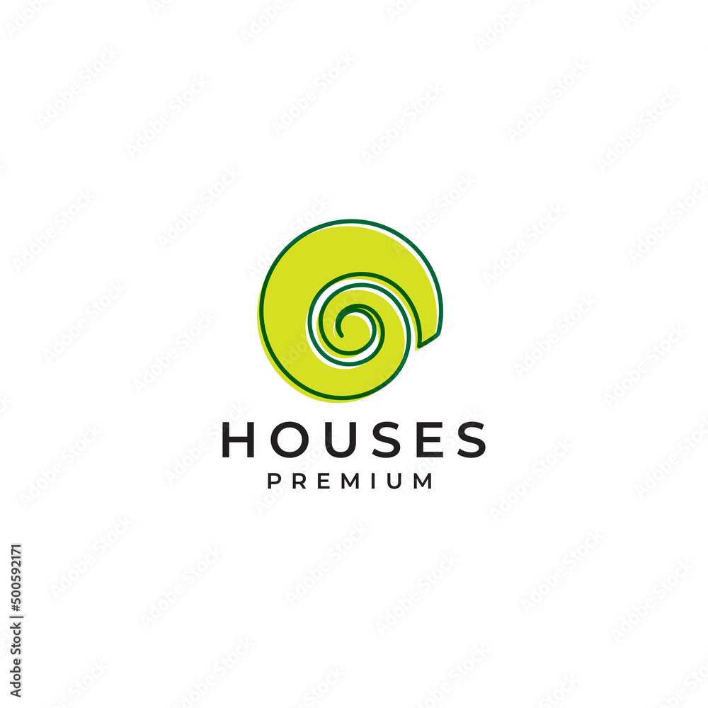 snail house line art coloring design