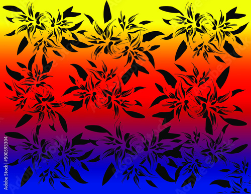 Sort floral gradient bermuda print