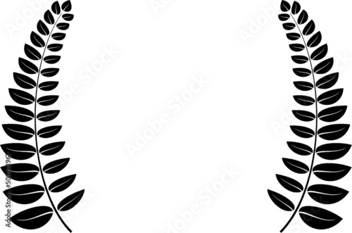 Award laurel decoration element. Laurel wreath. First place award.