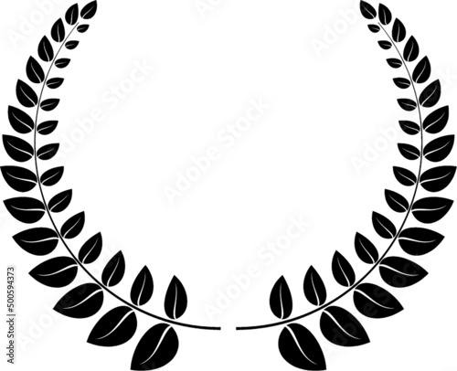 Award laurel decoration element. Laurel wreath. First place award.