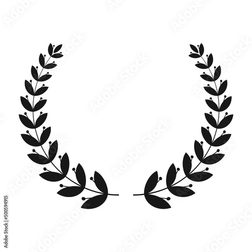 Award laurel decoration element. Laurel wreath. First place award.