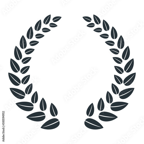 Award laurel decoration element. Laurel wreath. First place award.