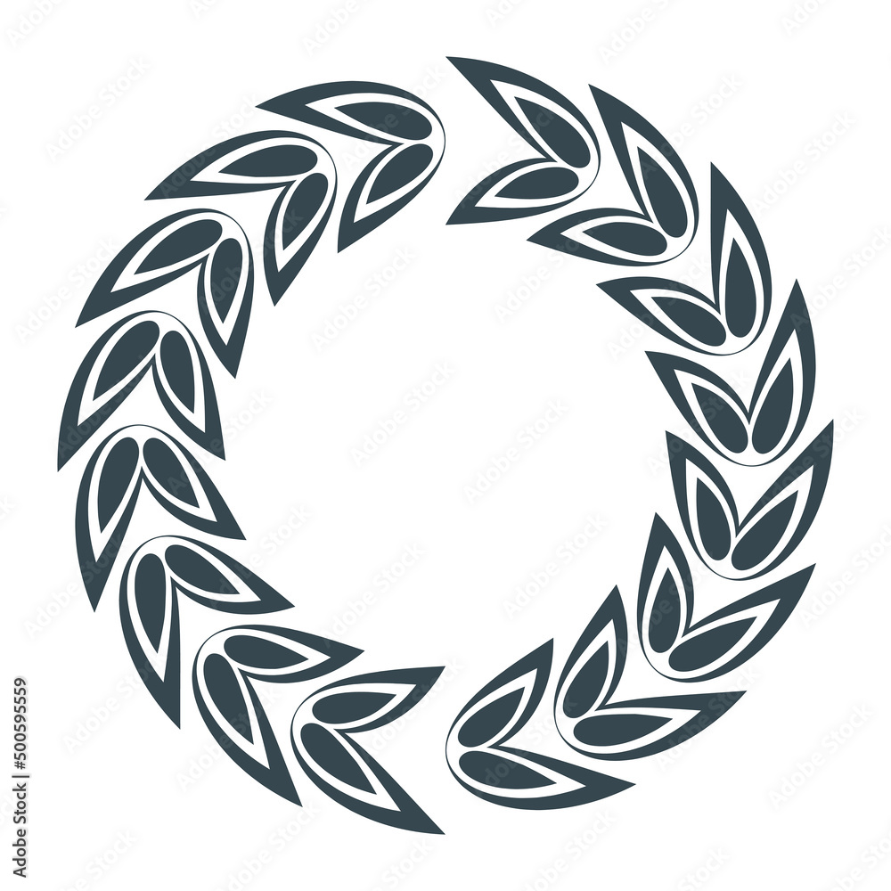 Award laurel decoration element. Laurel frame. First place award. Award laurel decoration element. Laurel frame. First place award.