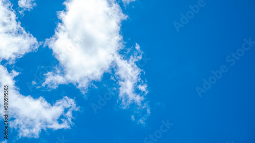 Beautiful blue sky background  white clouds.