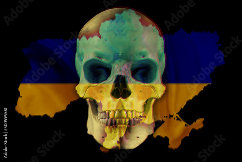 skull on the map ukraine