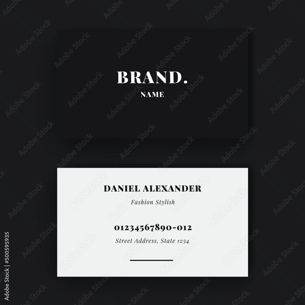 Minimal and Elegant Business Card Template in brown colour Minimal and Elegant Business Card Template in brown colour