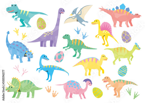 手描き風の可愛い恐竜 © RICONY