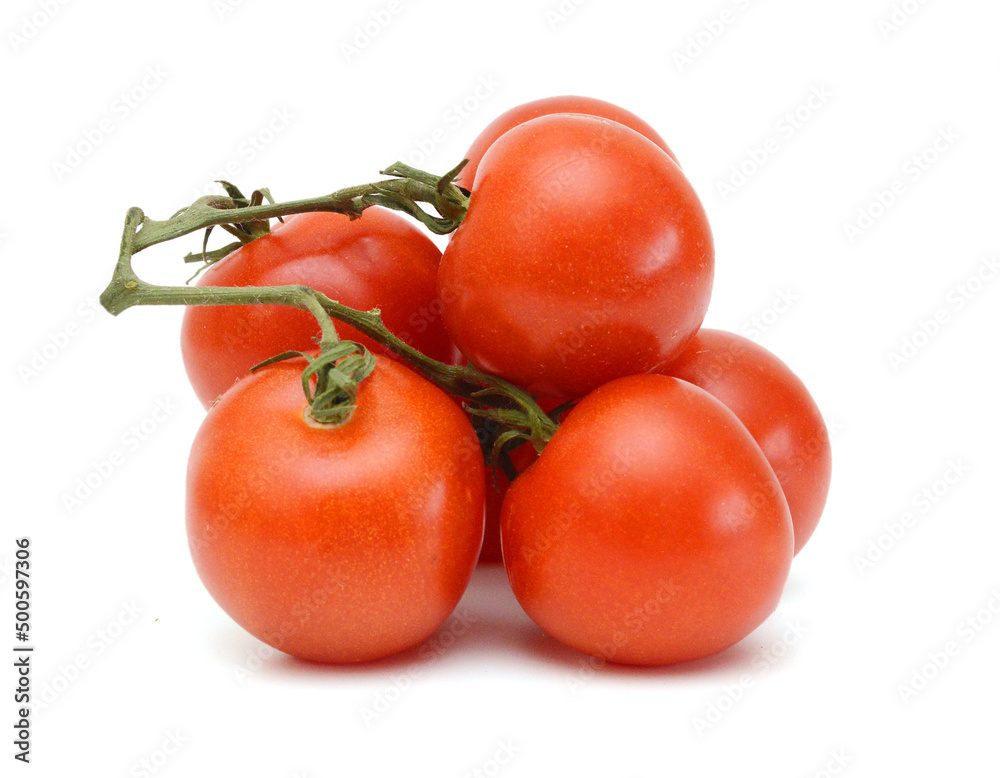Ripe tomatoes isolated on white background Ripe tomatoes isolated on white background