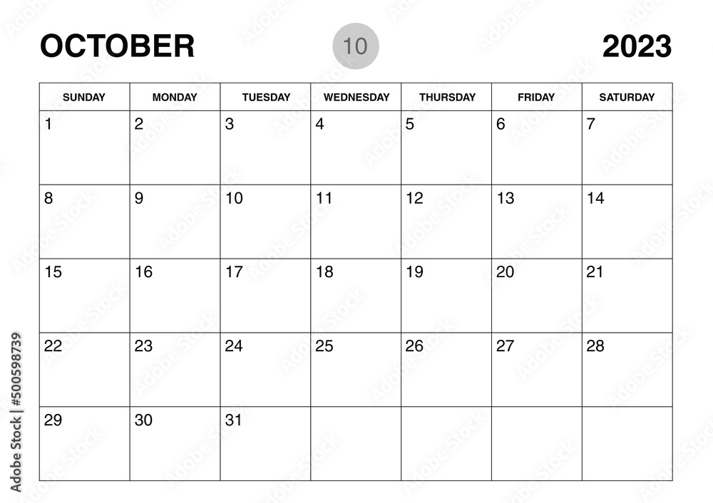 October 2023 Year Planner Template Calendar 2023 Template Monthly And October 2023 Year Planner Template Calendar 2023 Template Monthly And