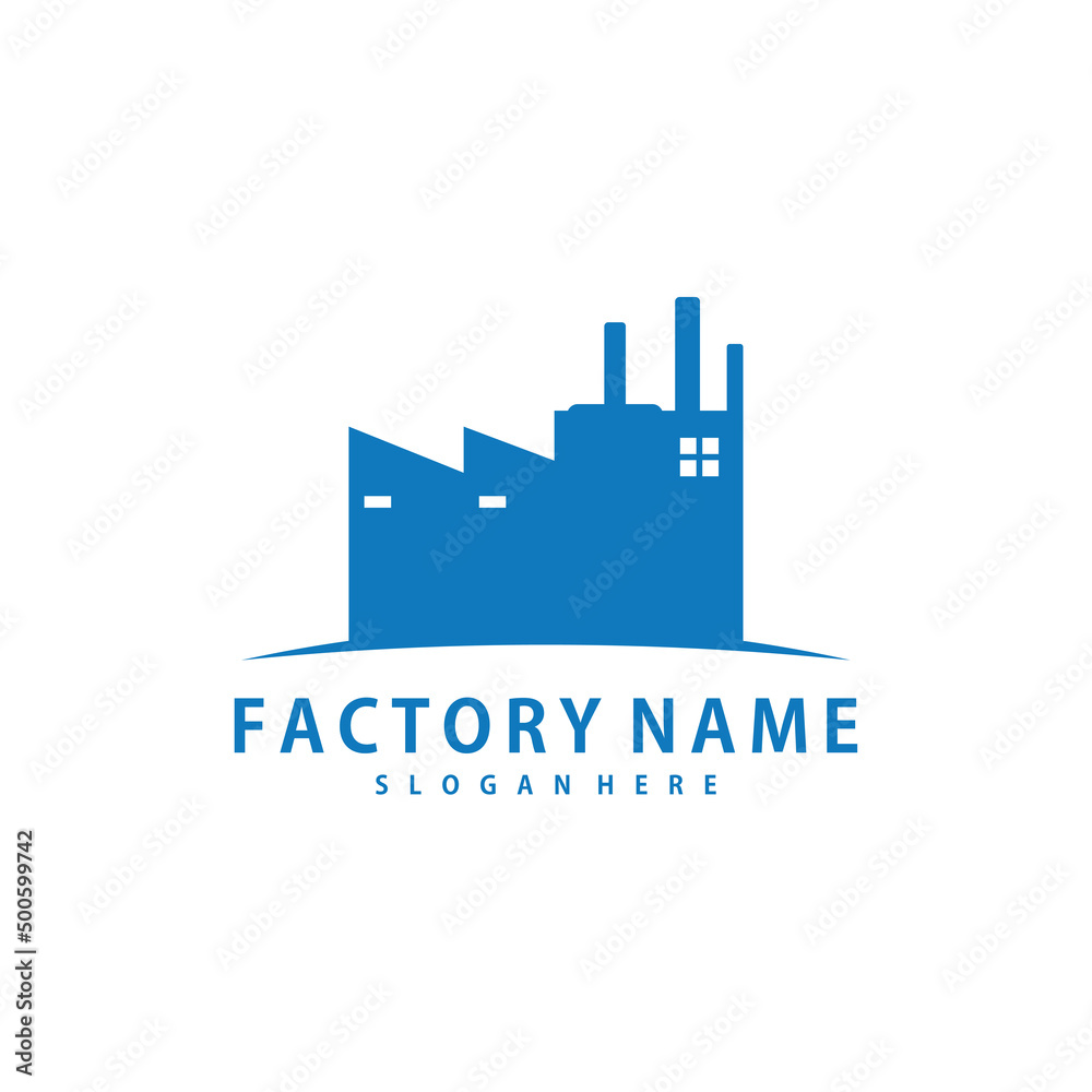 Factory logo design vector, Creative Factory logo design Template Illustration