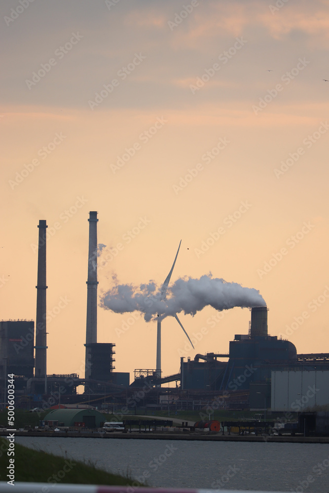 IJmuiden, The Netherlands - April 22nd, 2022: Tata Steel industry IJmuiden, The Netherlands - April 22nd, 2022: Tata Steel industry